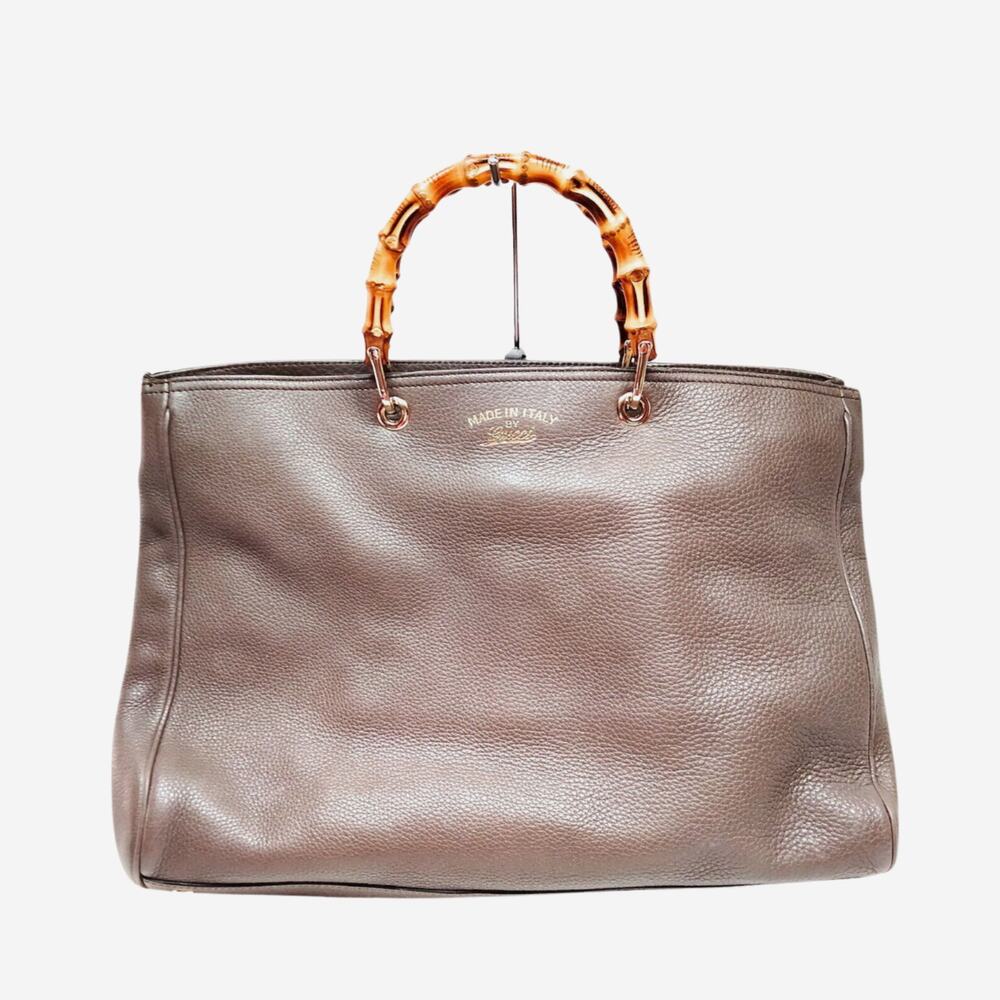 Gucci Brown Bamboo Shopping Tote